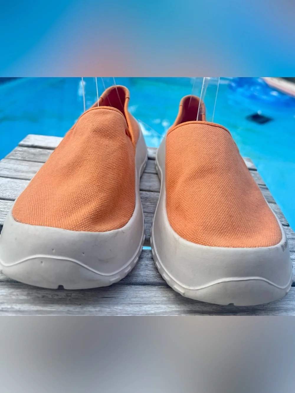 Soft Science Drift Canvas Slip-on Lightweight Boat Shoes Orange Mens 10